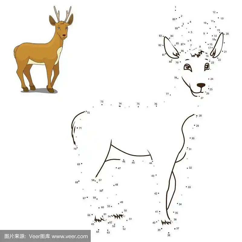 连点画动物的教育游戏