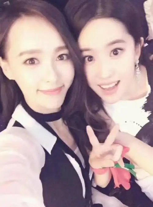 刘亦菲唐嫣合照