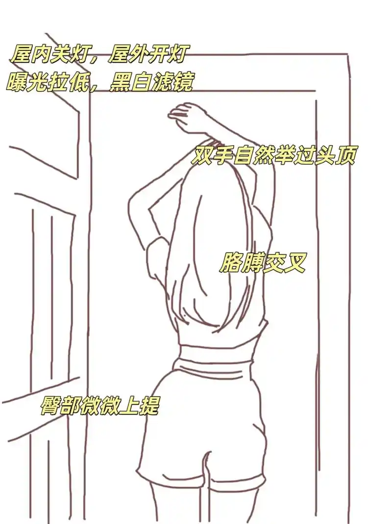 卧室逆光拍照姿势合集来喽!辣妹们拍起来