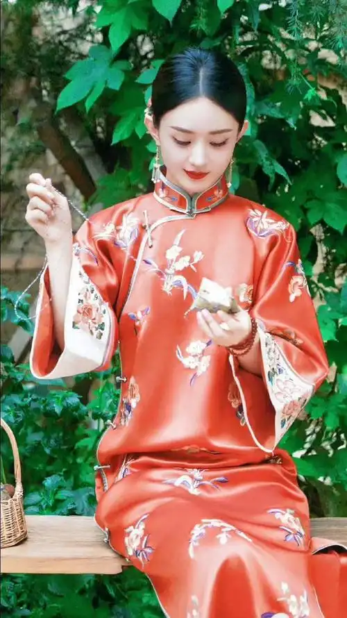 赵丽颖民国旗袍造型##赵丽颖端午营业