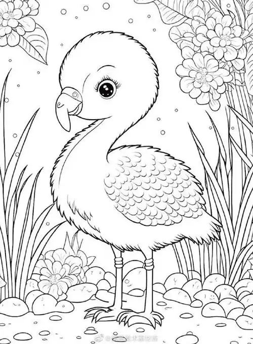 线描画可爱有趣的动物场景画,学习不同线条的运用和表现#少儿美术