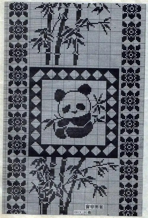 【转载】八十年代的钩针蕾丝方格图案