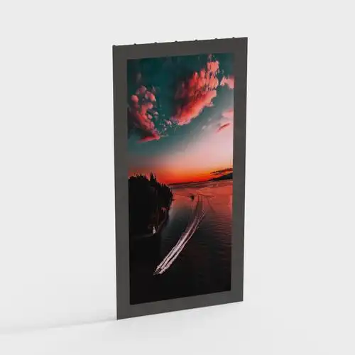 标牌港-11cm单面滚动灯箱标准型竖版3d模型下载_灯箱3d模型下载_免费