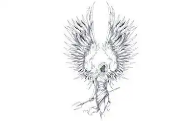 52张高清堕落天使纹身手稿图片