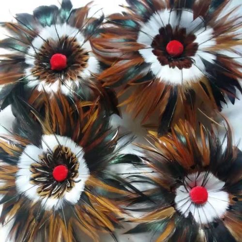 鸡毛毽子成人儿童健身娱乐比赛专用毽球耐踢牛筋底彩色鸡鹅毛毽子