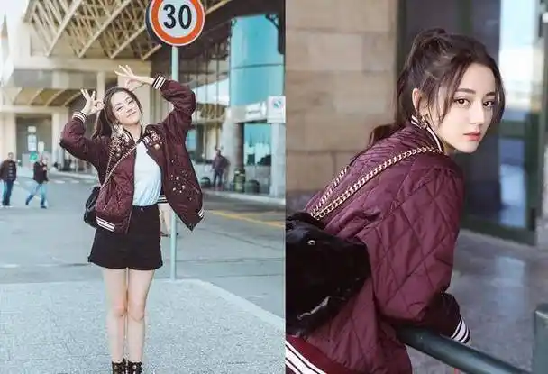 迪丽热巴靠颜值也能火,穿得又厚又白还不显胖,不愧是女明星身材_外套