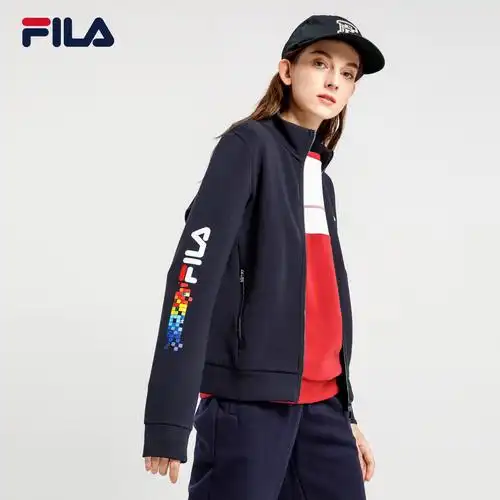 fila斐乐针织运动外套2022春季新款休闲时尚长袖运动茄克