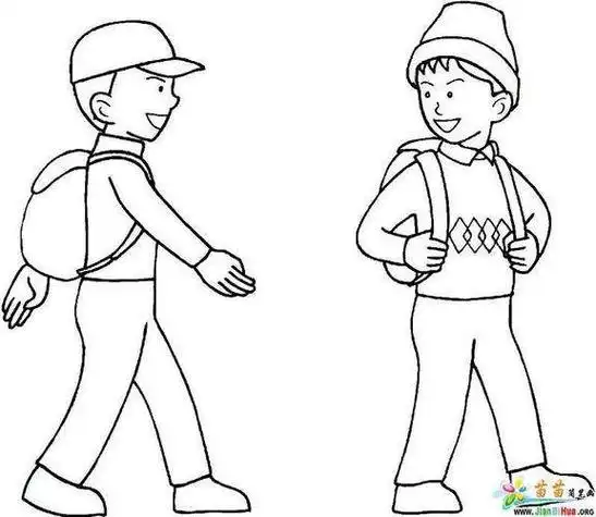 走路简笔画儿童,走路简笔画简单-图片大观-奇异网