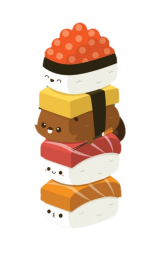 卡通寿司矢量免抠素材