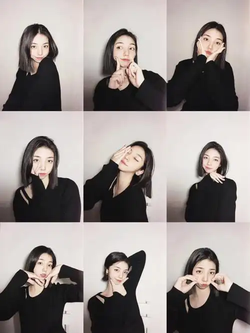 自拍05九宫格自拍姿势