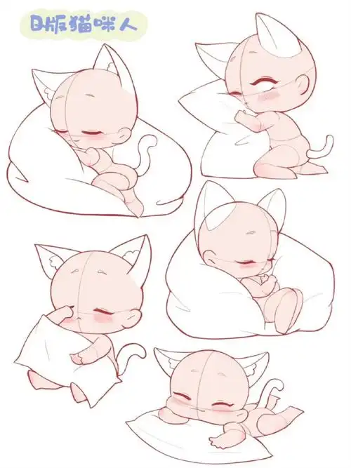 各种福瑞q版参考~by 画师:@画画的茉莉酱#绘画参考##绘画素材##绘画