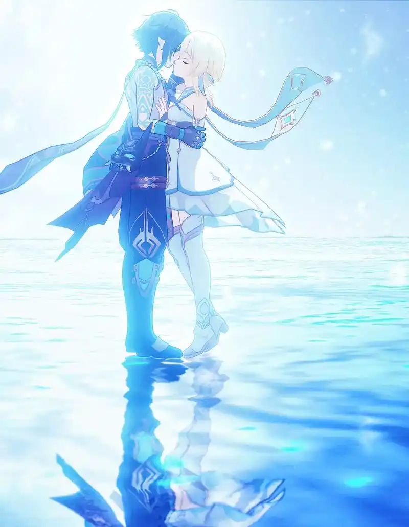 原神枫丹 #人生荧家#荧魈#荧钟离  荧和谁最有cp感?# - 抖音