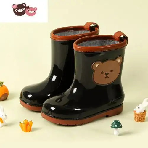 绿彩虹光儿童雨鞋男童女童雨靴水鞋小孩宝宝水桶鞋中大童防滑小学生