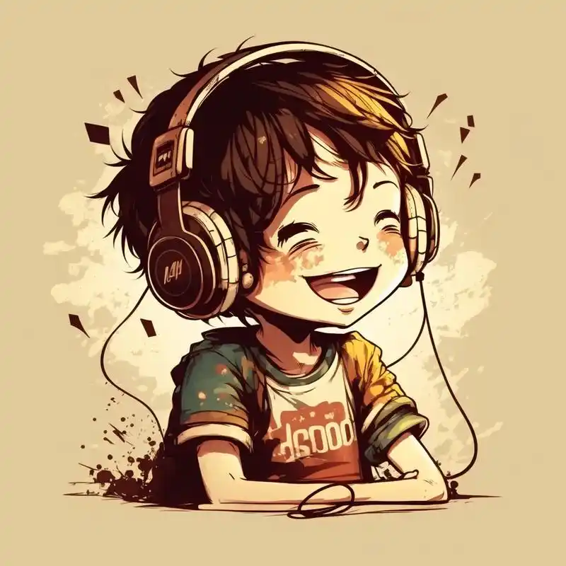 戴耳机的男生头像,治愈系