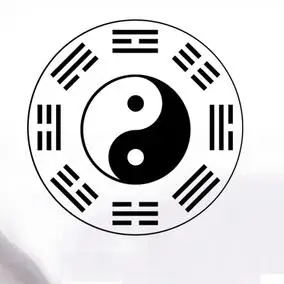 先后太极八卦图 镇宅辟邪图居家公司玻璃背景墙贴电视墙创意贴纸