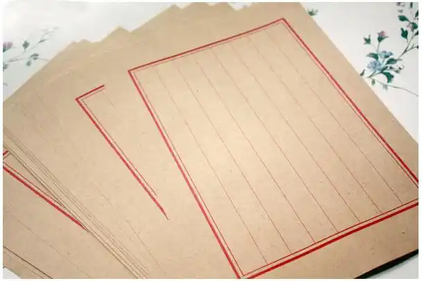 50张古风信纸中国风传统中式八行书信笺古典素色信封信纸16k 包邮