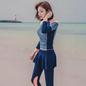 运动户外>游泳用品>女士泳衣>婕言(jieyan)>婕言(jieyan)女泳衣分体裙