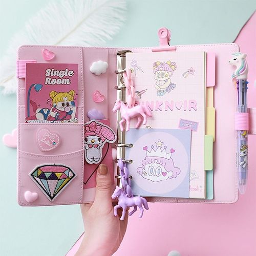 少女心手帐网红可爱笔记本子 梦幻抖音同款小学生手账本套装手杖