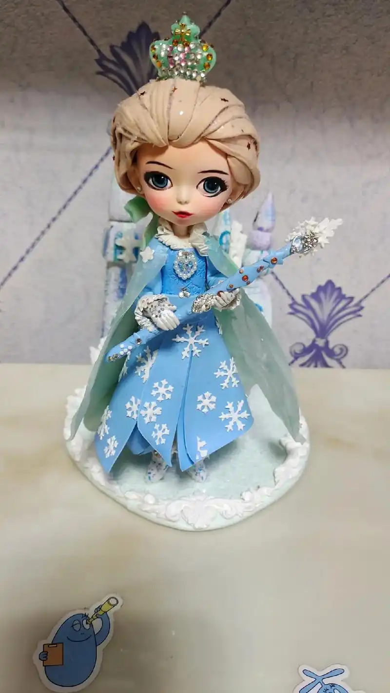 冰公主#原创手作 #我的手工作品 #粘土  - 抖音