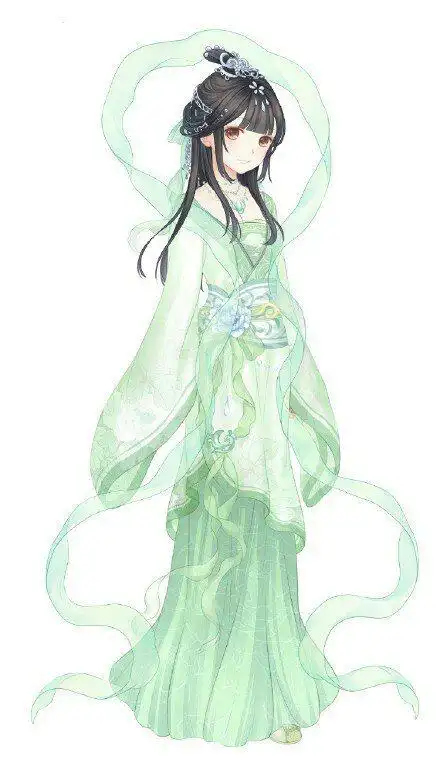 古装,古风,清,手绘,插画,人物,动漫,画中人