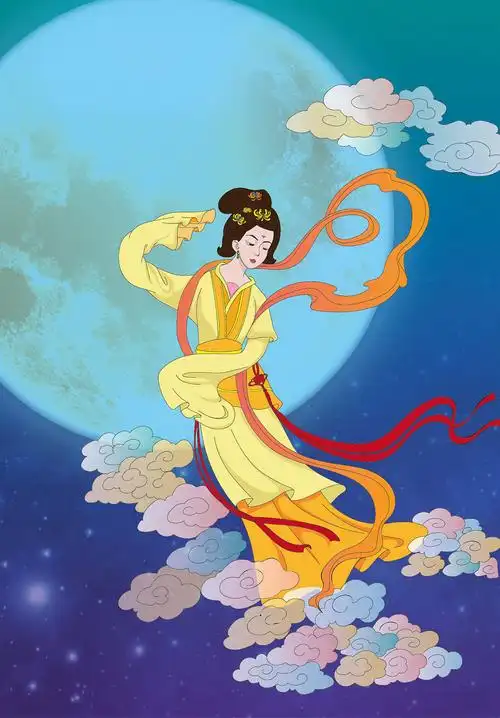 中国古代神话故事商业矢量插画