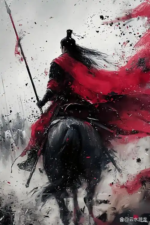 古风插画～将军征战,策马啸西风