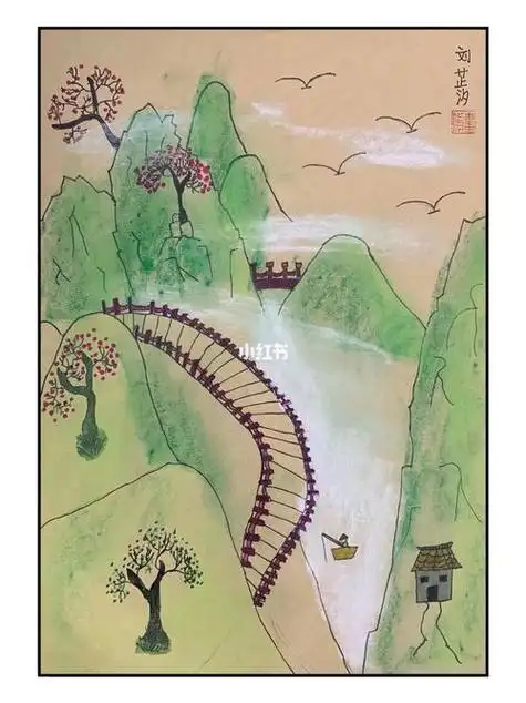 山水画儿童 山水画儿童简笔画