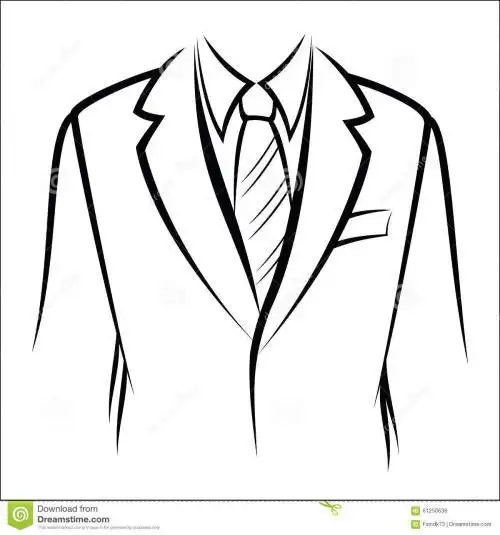 男孩子领带简笔画