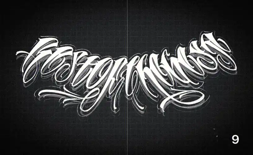 78花体字纹身手稿练习