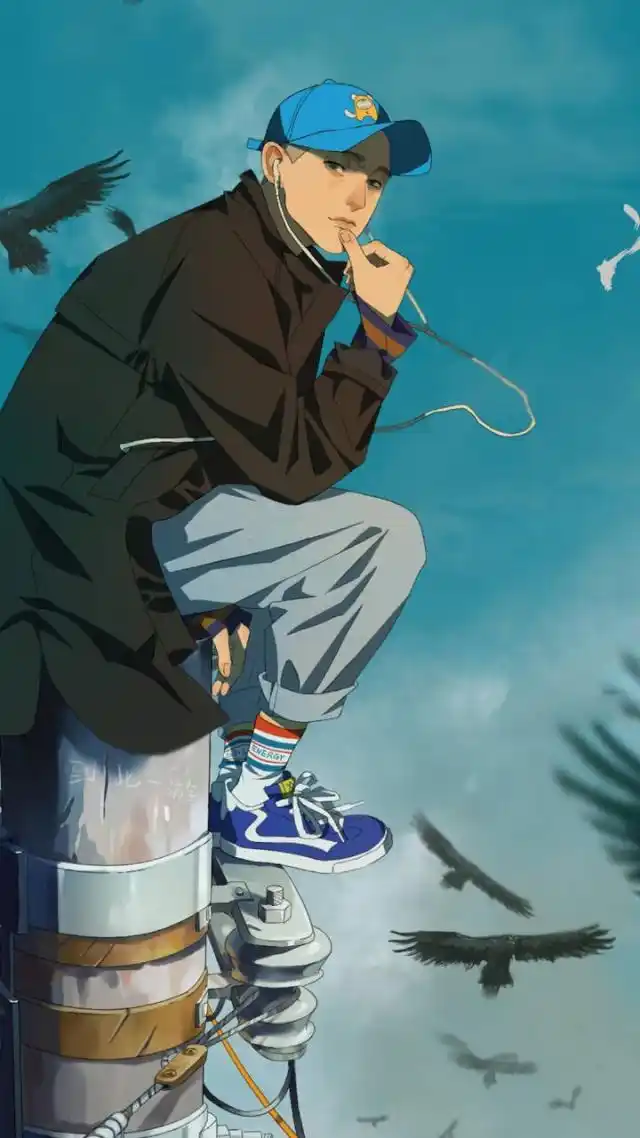 人物插画——又酷又帅的男孩,适合当头像和壁纸!