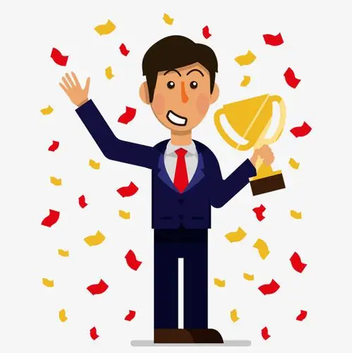 矢量海量创意成功的商务男子矢量图