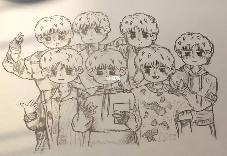 tnt时代少年团  #时代少年团合照  #时代少年团手绘  #手绘  #接稿接