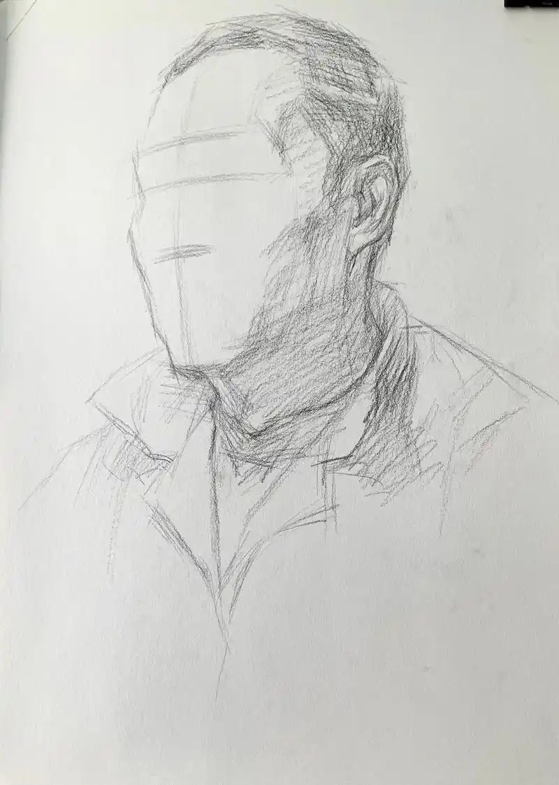 教你画好素描人物#零基础学画画 #一起学画画 ##素描绘画教 - 抖音