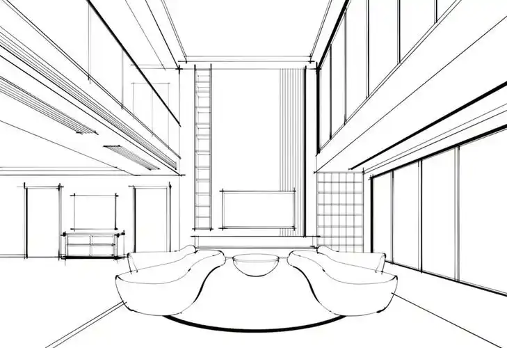 ipad手绘客厅空间效果表现