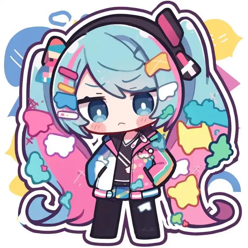 hatsune miku初音未来q版 可爱初音分享,关注我每天都有新的miku~#ai