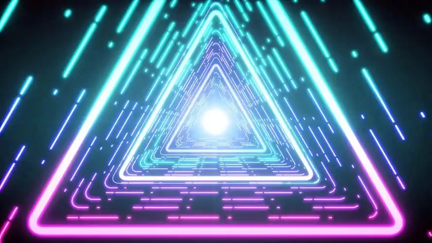 大气时尚酷炫霓虹灯光舞台背景光线穿梭视频背景ae模板