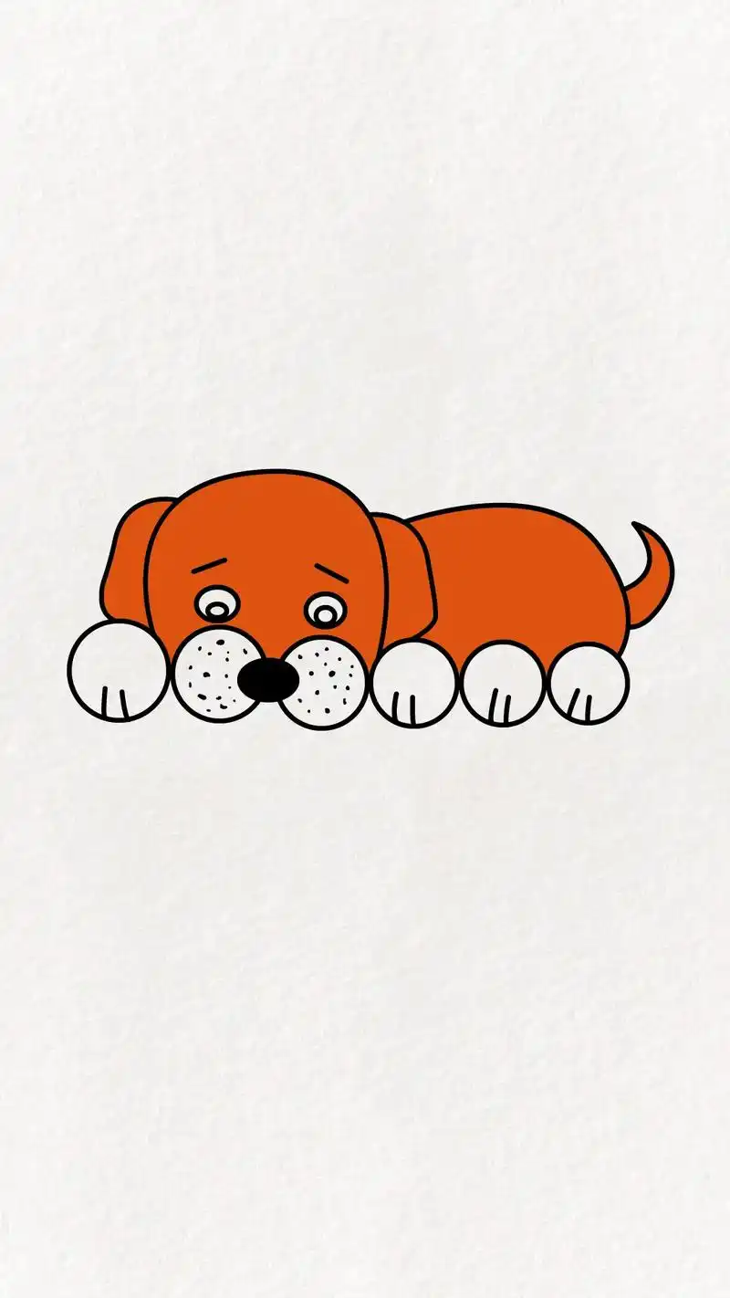 教你用6个圆画一只可爱的小狗狗#一起学画画 #简笔画 #画画 - 抖音