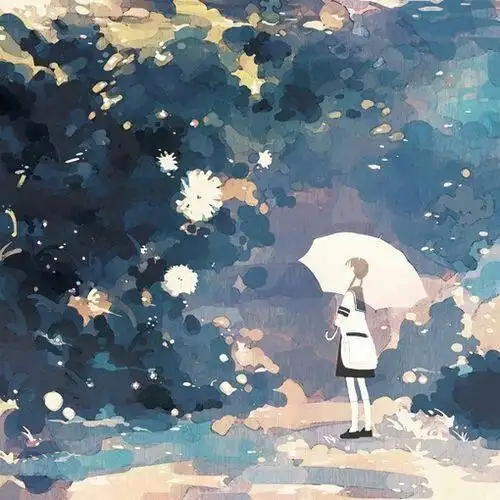 唯美意境插画图片