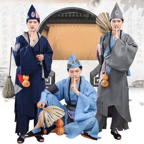 装丐帮破旧补丁服要饭粗布装乞丐济公服搞笑破烂衣服古代叫花子套