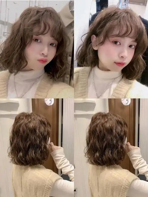 法式烫发 蛋卷头 圆脸发型推荐 显脸小发型 减龄发型