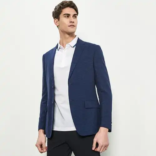 boni深蓝色西装小西休闲商务上衣西服单西服修身西服