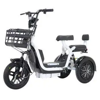 新款2022电动三轮车家用小型代步车休闲迷你双人电瓶车接送孩子48v