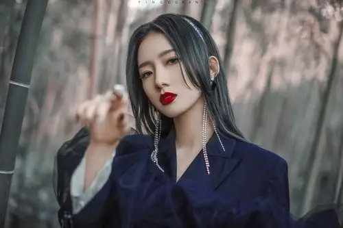 孟美岐黑色云朵飘纱西装# 676767 - 堆糖,美图壁纸兴趣社区