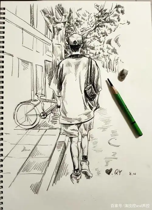 肖战画的海边的画原图