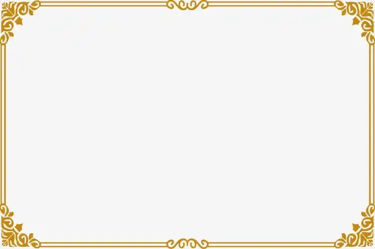 金色花纹方形边框