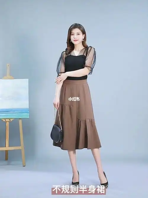 梨形身材胯宽穿搭遮胯显瘦舒适半身裙分享