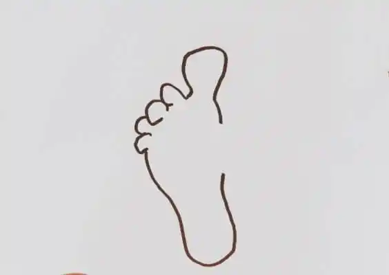 简笔画脚丫子脚丫子的画法