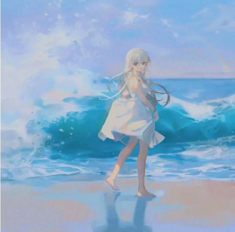 纯净的蓝色系动漫头像|若当初不识