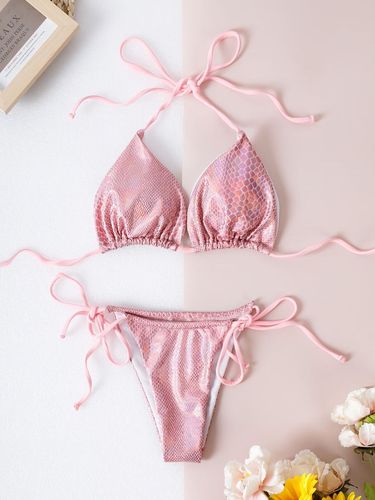 微侬情趣内衣性感夜新款纯带欧美性感泳衣女耐穿可调节游泳衣 粉色 s