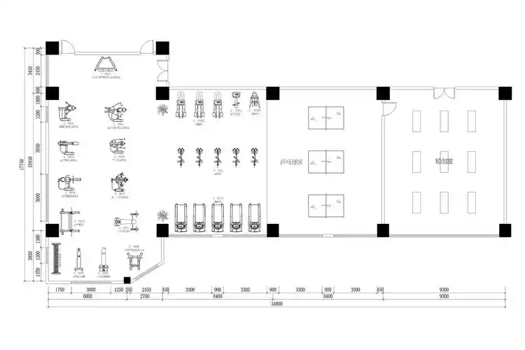400㎡健身房策划效果图